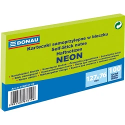 Donau Samolepilna blazinica 127 x 76 mm - neonsko zelena 100 listov