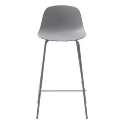 Siv plastičen barski stol 92,5 cm Whitby – Unique Furniture