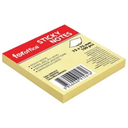 Blok samolepljiv 75x75mm 100L FORoffice žuti