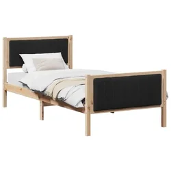 Vidaxl Kovinska posteljna konstrukcija Rjava in črna 90 x 200 cm