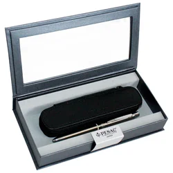SET POKLON OLOVKA MULTIFUNKCIJSKA 3F SLIM  PLUS  ETUI KOŽNI PENAC SREBRNA