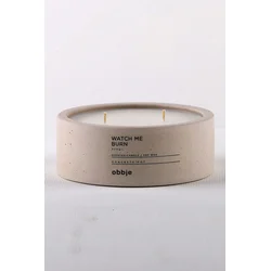 Conceptum Hypnose Betonska sveća Watch Me Burn Flat, Miris ambera, 12 cm, Bež