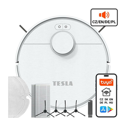 TESLA Electronics RoboStar - Pametni robotski usisivač 2u1 2550 mAh Wi-Fi bela