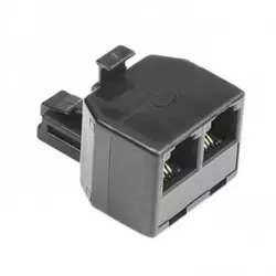 HAMA adapter modularni muški 6p4c na 2x ženski 6p4c (44856)