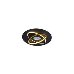 LED prigušiva plafonska lampa LED/80W/230V crna + daljinski upravljač