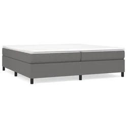 Vidaxl Box spring postelja z vzmetnico temno siva 200x200 cm blago