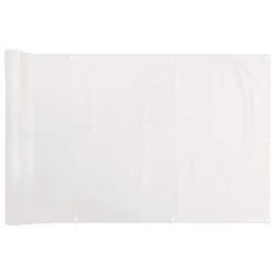 Balkonski zaslon za privatnost bijeli 600 x 120 cm PVC