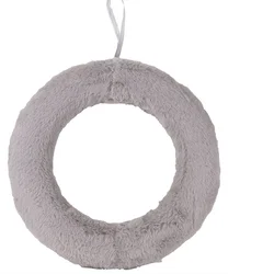 ENA Novogodišnji plišani venac 25cm/ siva