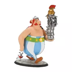 Statue Asterix - Obelix Stack of Helmets and Dogmatix