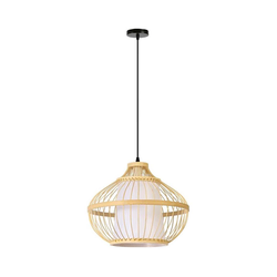 Immax 08256L - Luster na sajli PINCHOS 1xE27/40W/230V prečnik 40 cm bambus