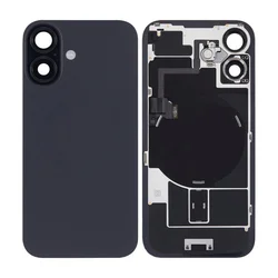 Steklo zadnjega ohišja za iPhone 16, Black, Pulled A