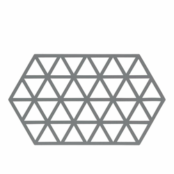 Siva silikonska podloga za vroče lonce Zone Triangles