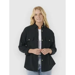 Rip Curl Oceanic Textured Shacket Shirt washed black