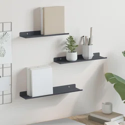 Lebdeća polica Zidne 3 pcs Antracit 40 x 9 x 2,5 cm Čelik