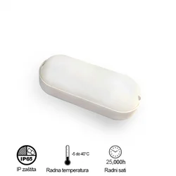 BBLINK LED SVETILJKA BL1 ELIPSA BELA 12W 4000K IP54
