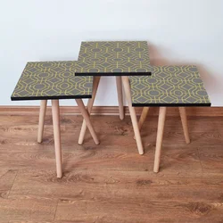Hanah Home Set klub stočića 3Shp31, 3 komada, Plava