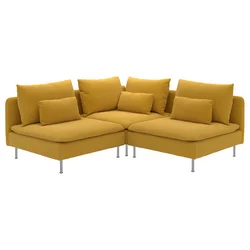 SÖDERHAMN Ugaona sofa, trosed, Kelinge tamnožuta