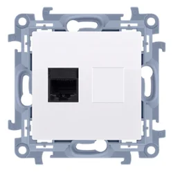Enojna računalniška vtičnica RJ45 Simon 10 C51.01/11 bela