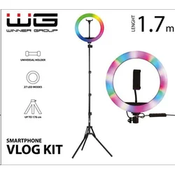 Winner Group - LED RGB podna lampa sa prigušiva, stativom i držačem za vlog LED/10W/5V