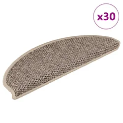Vidaxl Samolepilne preproge za stopnice sisal 30 kosov 65x21x4 cm