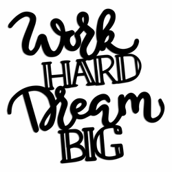 WALLXPERT Zidna dekoracija Work Hard Dream Big 1
