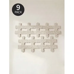 Sinsay - Set filcanih zidnih panela u obliku slagalice 9 pack - BEŽ