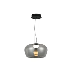 LED luster na sajli NADIA LED/20W/230V zadimljeno/crna