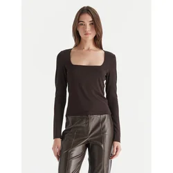 Vero Moda Bluza Kanva 10336088 Rjava Regular Fit
