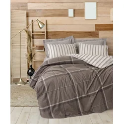 Lessentiel Maison Set posteljina Caldo, 180x240 cm, Smeđi