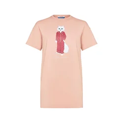 Cat e Lolette Spalna srajca Pajamas Cat roza