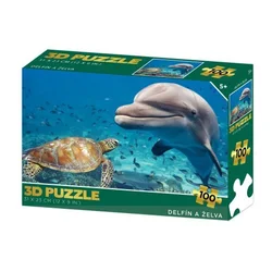 Sestavljanka 3D - Delfin in želva