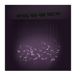 Eglo 390436 - LED prigušiva viseća lampa na sajli ADRADOS 8xLED/4,2W/230V crna/prozirna