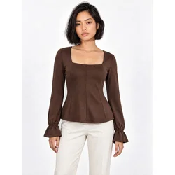 Bianco Lucci Bluza Blusen kostanj rjava