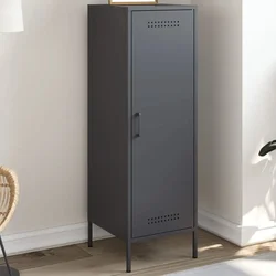 Visoka komoda antracit 36 x 39 x 113 cm čelična