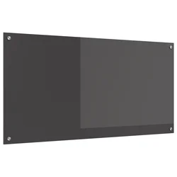 Kuhinjski zid Tamno siva 120 x 60 cm Staklo otporno na udarce