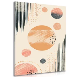 Slika elegantni krogi Peach Fuzz - 100x150