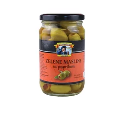 IL CAPITANO Zelene masline punjene paprikom, 370g