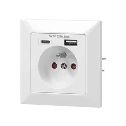 shumee ENOJNA VTIČNICA 2P+Z USB-A + USB-C IZHODOM