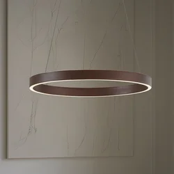 Lucande LED viseča svetilka Yonam, O 60 cm, 1-žarek, rjava, CCT - Dnevna soba/jedilnica - Sodobni - kavno rjava, bela - Kovina