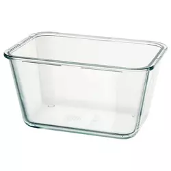 IKEA 365+ Posuda za hranu, pravougaono/staklo, 1.8 l