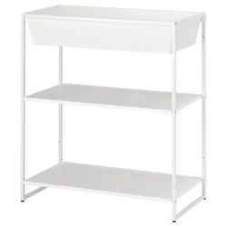 JOSTEIN Spojene police s posudom, unutra/spolja/metal bela, 81x40x90 cm