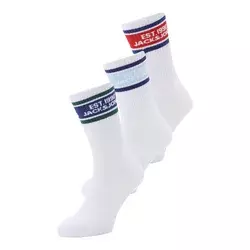 JACK & JONES Nogavice JACGREG  pastelno modra / temno modra / rdeča / bela