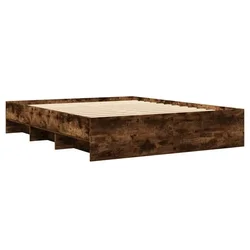Vidaxl Posteljni okvir brez vzmetnice hrast 150x200 cm inženirski les