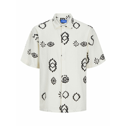 JACK & JONES Srajca JJNOTO  črna / naravno bela