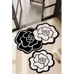 Lessentiel Maison Set prostirki za kupatilo Bungari Rose, 2 komada, Crno-beli