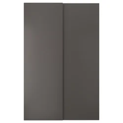 HASVIK Par kliznih vrata, tamnosiva, 150x236 cm