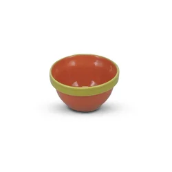 Zelena/oranžna skledica iz kamenine 170 ml Duo – ONA