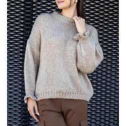 UR/CEO Bright beige asymmetrical sweater Castia