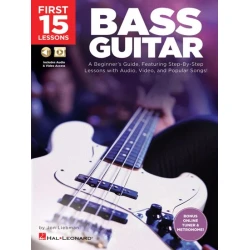 LIEBMAN:BASS GUITAR FIRST 15 LESSONS +AUDIO,VIDEO ACCESS