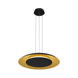 LED luster na sajli PIATTINO LED/30W/230V 2700/3200/4000K prečnik 40 cm crna/zlatna